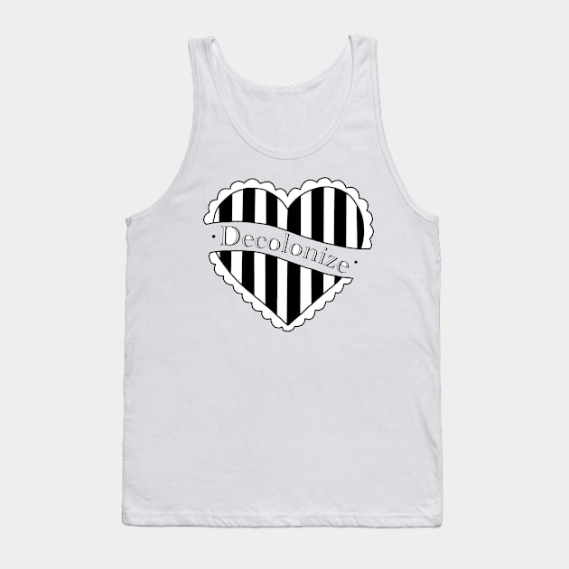 Decolonize heart design Tank Top by Skidskunx